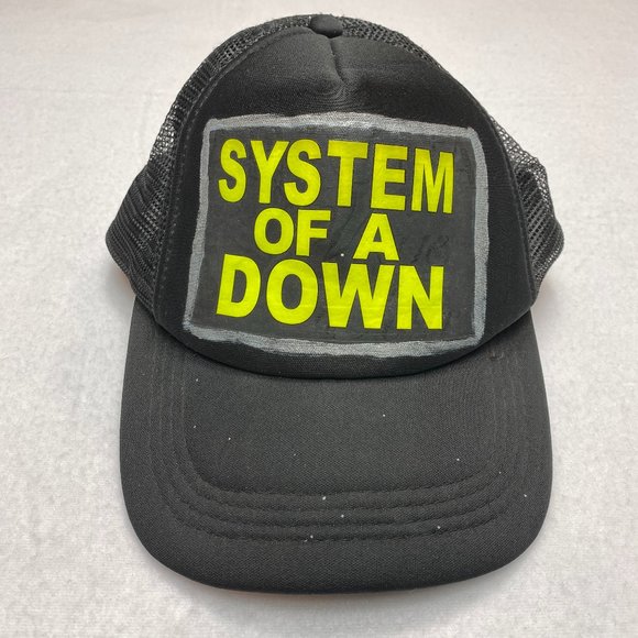 Vintage System Of A Down Cap Hat Snapback Black Trucker Mesh Y2K Toxicity - Picture 1 of 10